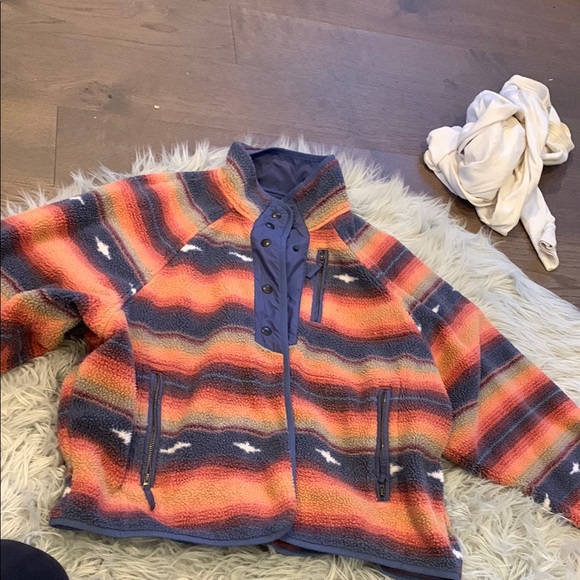American Eagle Outfitters Multicolor Fleece Jacket - Picture 1 of 4